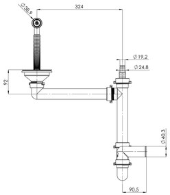 Mosogató Quality Ferrum, konyhai gránit mosogató 565x510x205 mm + szifon, fehér, SKQ-FER.W.1K60.X