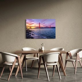 Kép a hídról napnyugtakor (90x60 cm)