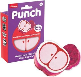 Súrolószivacs, multifunkciós, VILEDA Punch Scrub 'n' Wipe, alma (KHTV103)