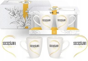 2 Db-os Bögre Szett Elegáns Esküvői Szett Boldog Vele Boldog