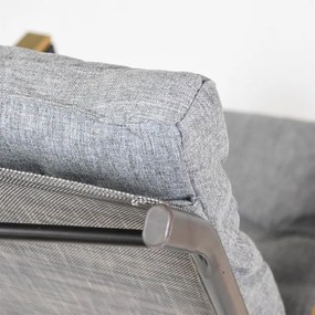 Hintaszék acél párnázott párnákkal 2 db szürke