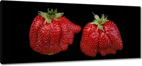 Vászonkép 100x40 Nagy érett eper