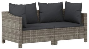 6 részes szürke polyrattan kerti ülőgarnitúra párnákkal