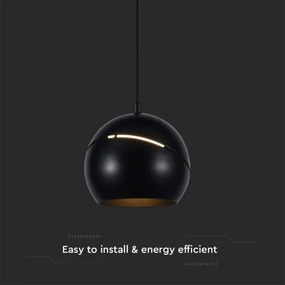 LED Csillár zsinóron érintős LED/8,5W/230V 3000K fekete