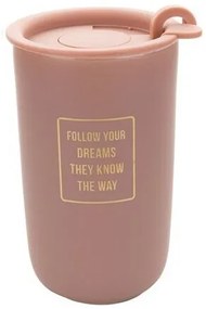 Florina Kettős falú bögre fedéllel AUTUMN 330 ml,taupe