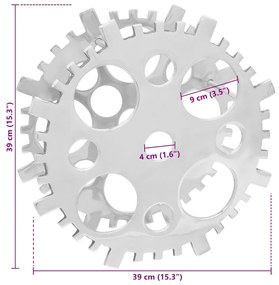 ezüst borosállvány 15.4x5.5x15.4 inch Alumínium