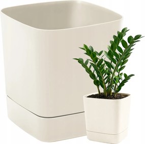 Virágtartó Kerti Virágtartó Állvánnyal Terasz Erkély Bézs 25x28cm