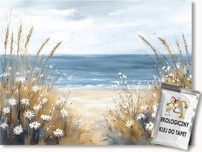 Fotótapéta Flizelina Tájkép Nyár Tenger Hullámok Ösvény Virágok 104x70,5 ragasztó