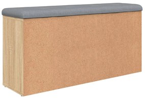 sonoma tölgy színű szerelt fa cipőtároló pad 102 x 32 x 50 cm