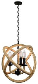 Csillár láncon ROPE GLOBO 3xE14/10W/230V