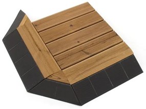 Fa padló Linea CombiWood 40 x 40 x 6,5 cm, természetes fa