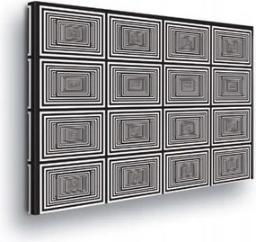 Vászonkép 100x75 Op-art optikai illúzió geometria absztrakt kontraszt ritmus