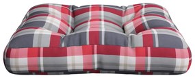 piros kockás szövet raklappárna 58 x 58 x 10 cm