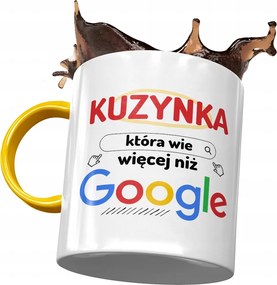 Sárga Bögre Unokatestvérnek Születésnapra Ajándék Nyomtatott Fotóval