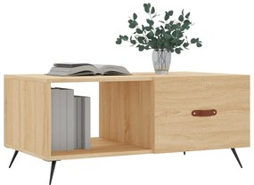 Sonoma tölgy színű szerelt fa dohányzóasztal 90 x 50 x 40 cm