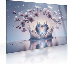 Üveg kép - Gyémánt szív (70x50 cm)