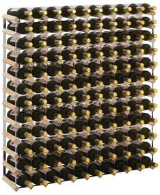 vidaXL tömör fenyőfa bortartó állvány 120 palackhoz