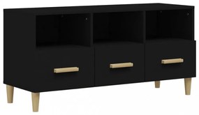 fekete szerelt fa TV-szekrény 102 x 36 x 50 cm