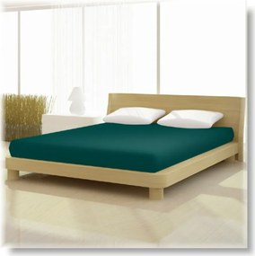 Pamut elasthan de luxe olaj zöld színű gumis lepedő 180/200x200/220 cm-es matracra