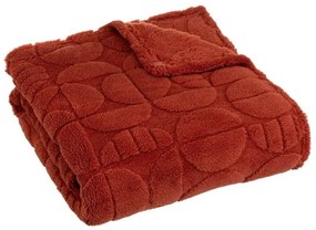 Téglavörös mikroplüss takaró 130x160 cm Mid Century – Casa Selección