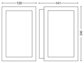 Philips 17459/30/P7 - Hue IMPRESS kültéri LED RGB lámpa 2x8W IP44