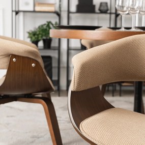 Elegáns Étkezőszék Bézs/Dió Színben. GARY 2