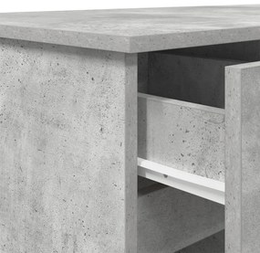 Asztal Betongris 140x49x76 cm Mérnöki Fa
