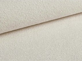 Elefántcsont színű kárpitozott ágyneműtartós franciaágy ágyráccsal 160x200 cm Eric – Micadoni