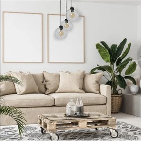 Csillár SOFIA 3xE27 / 60W / 230V átlátszó