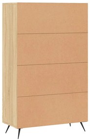 sonoma tölgy színű szerelt fa magasszekrény 69,5 x 31 x 115 cm