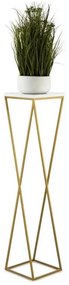 LOFT virágtartó állvány 100x24 cm arany/fehér