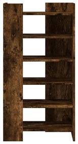 füstös tölgy színű szerelt fa cipőszekrény 52 x 37,5 x 100 cm