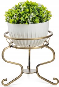 Virágtartó állvány egy virágcseréphez Gregg 28 cm álló fém arany patinás