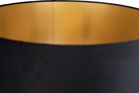 Arany állólámpa fekete búrával és arany belsővel 50 cm - Linden