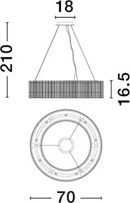 Függeszték Fekete BAROK NOVA LUCE 9006056