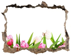 Lyuk 3d fali matrica Rózsaszín tulipánok nd-k-138798865