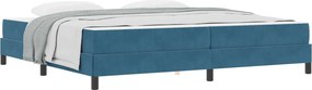 vidaXL Boxrugós ágy matracmal Sötét kék 200 x 220 cm szövet
