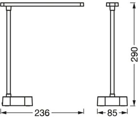 Osram - LED fényerőszabályozható érintésvezérlésű asztali lámpa PANAN LED/5,2W/5V 1200 mAh CRI 90