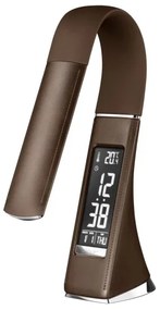 Brilagi - LED Dimmelhető asztali lámpa kijelzővel PELLE LED/7W/230V barna