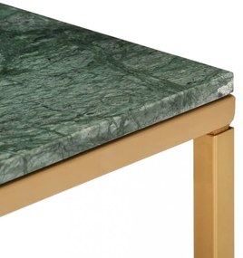 zöld márvány textúrájú valódi kő dohányzóasztal 40 x 40 x 35 cm