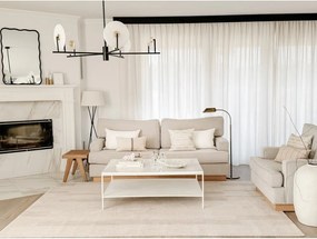 Bézs gyapjú szőnyeg 160x240 cm Agnus Brush Lines – Agnella