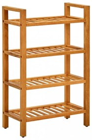 tömör tölgyfa cipőtartó 4 polccal 50 x 27 x 80 cm