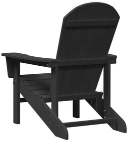 Adirondack szék fekete 74x82x91 cm HDPE