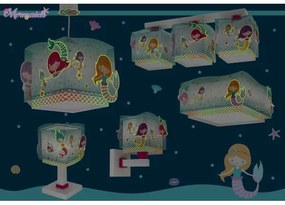 Dalber 63449 - Gyermek fali lámpa MERMAIDS 1xE27/60W/230V