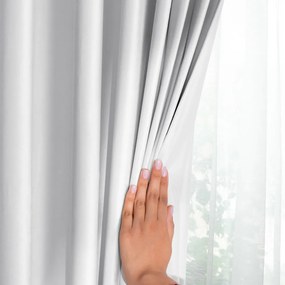 Fehér bársony dimout (részleges sötétítő) függöny 140x245 cm Pleat – Restilo