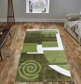 Mátra Modern Zöld Szőnyeg Nyírt