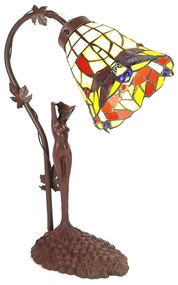 Tiffany asztali lámpa Hölgy szoborral
