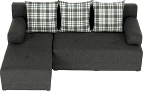 Sarokülőgarnitúra készlet, szürke melír /párnák minta, bal, MEXX NEW