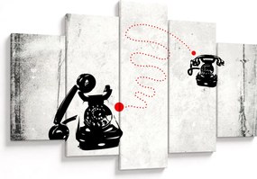 Kép - Telefon rajza Banksy stílusában (150x105 cm)