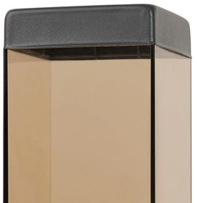 Modern kültéri lámpaoszlop sötétszürke füsttel 45 cm - Malios